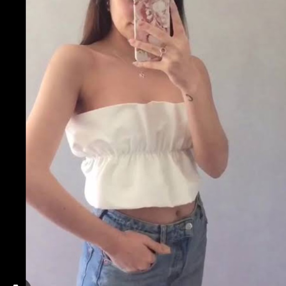 Zara Ruffled Tube Tops - Picture 4 of 5